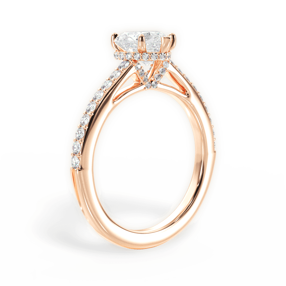 14kt Rose Gold/18kt Rose Gold/heart/front