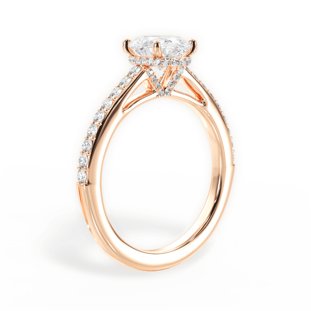 14kt Rose Gold/18kt Rose Gold/oval/front