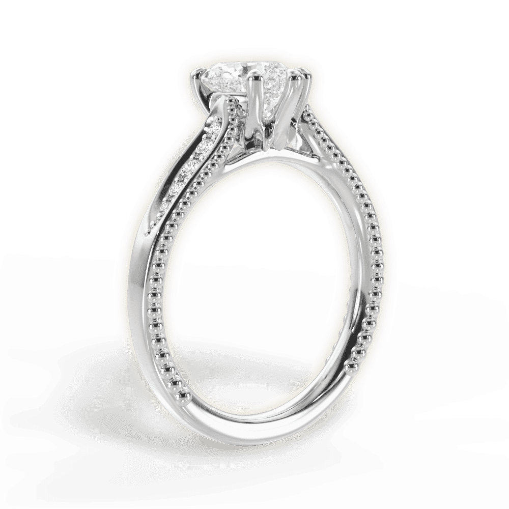 Diamond Encrusted SixProng Engagement Ring Ritani