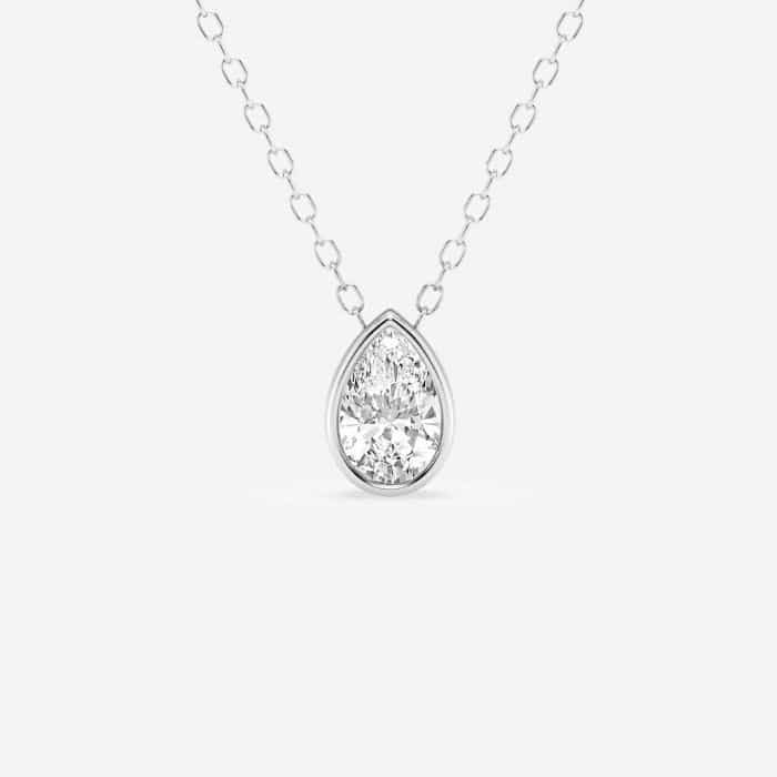 14kt White Gold/18kt White Gold/Platinum/pear/top