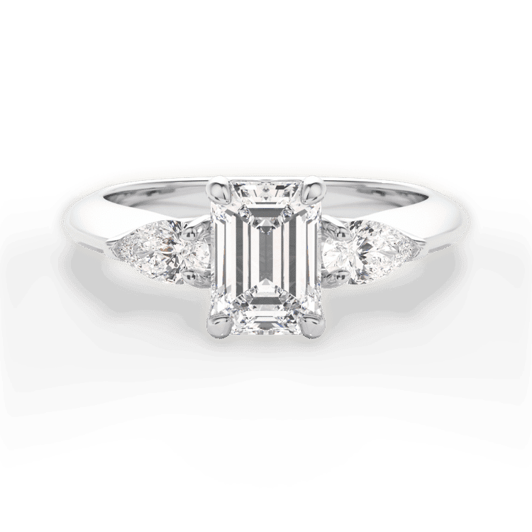 14kt White Gold/18kt White Gold/Platinum/emerald/top sku 1ECZ1010P