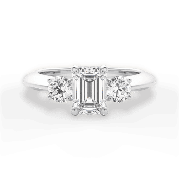 14kt White Gold/18kt White Gold/Platinum/emerald/top sku 1ECZ1015P