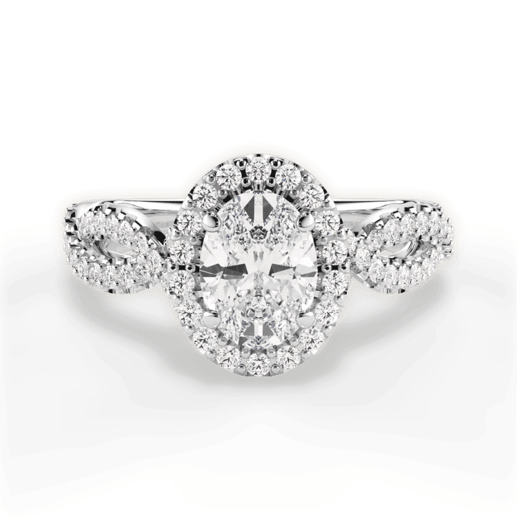 14kt White Gold/18kt White Gold/Platinum/oval/top sku 1OZ1318