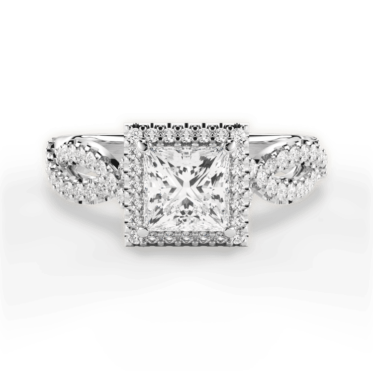 14kt White Gold/18kt White Gold/Platinum/princess/top sku 1PCZ1318