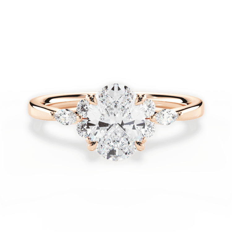 14kt Rose Gold/18kt Rose Gold/oval/top sku 1OZ1405