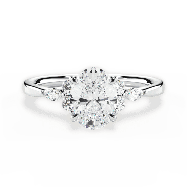 14kt White Gold/18kt White Gold/Platinum/oval/top sku 1OZ1405