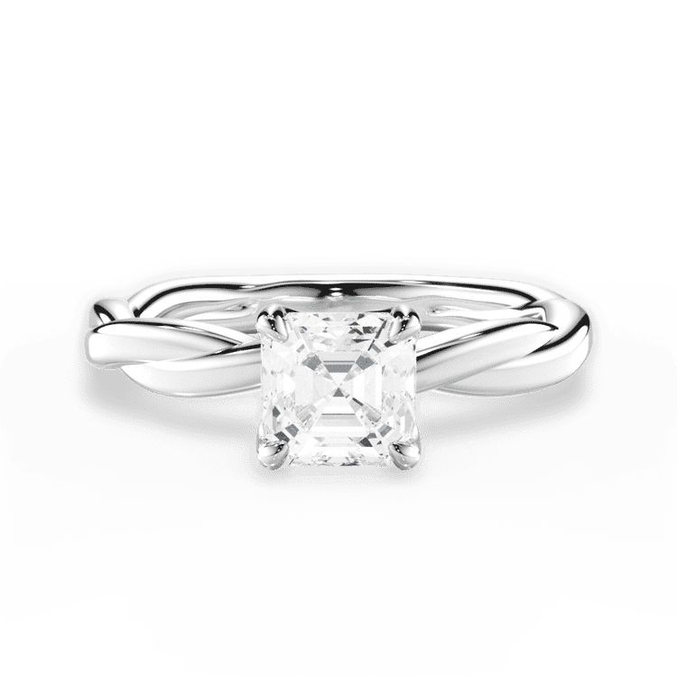 14kt White Gold/18kt White Gold/Platinum/asscher/top sku 1ASZ4702