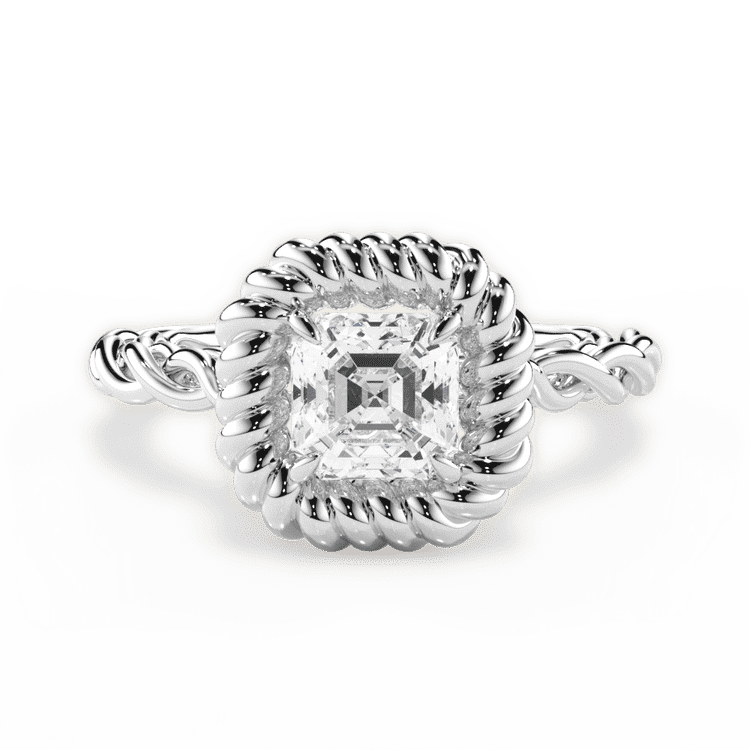 14kt White Gold/18kt White Gold/Platinum/asscher/top sku 1ASZ4766
