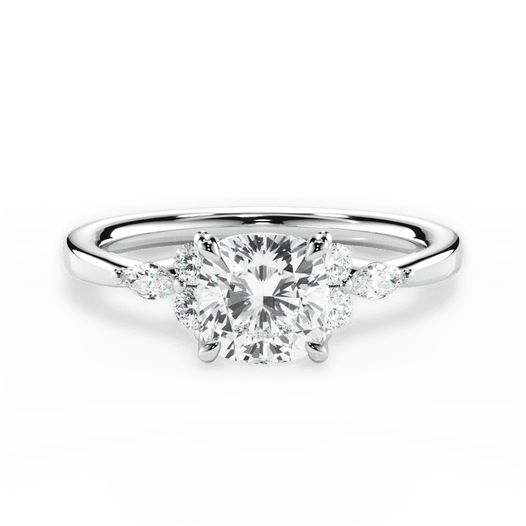 14kt White Gold/18kt White Gold/Platinum/cushion/top sku 1CUZ1405