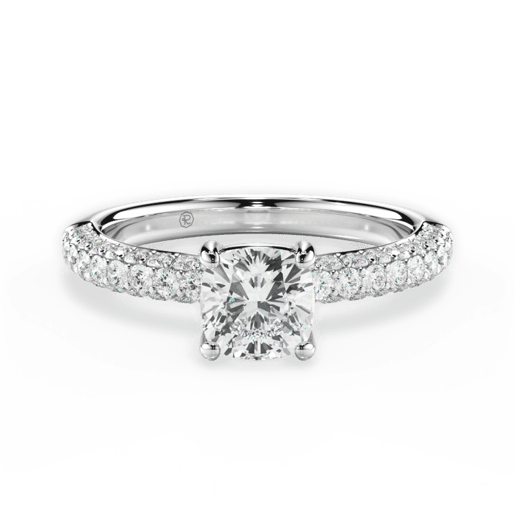 14kt White Gold/18kt White Gold/Platinum/cushion/top sku 1CUZ1340