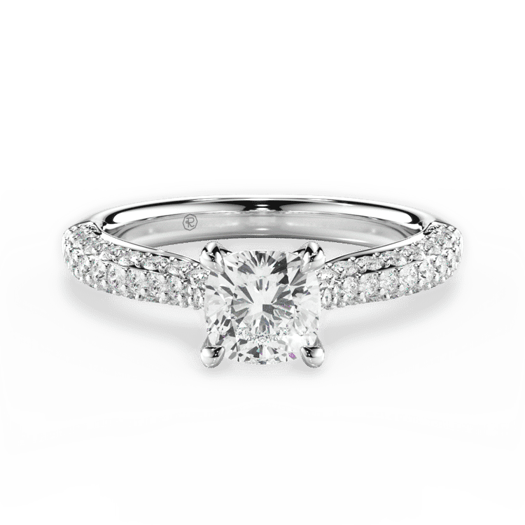 14kt White Gold/18kt White Gold/Platinum/cushion/top sku 1CUZ1350