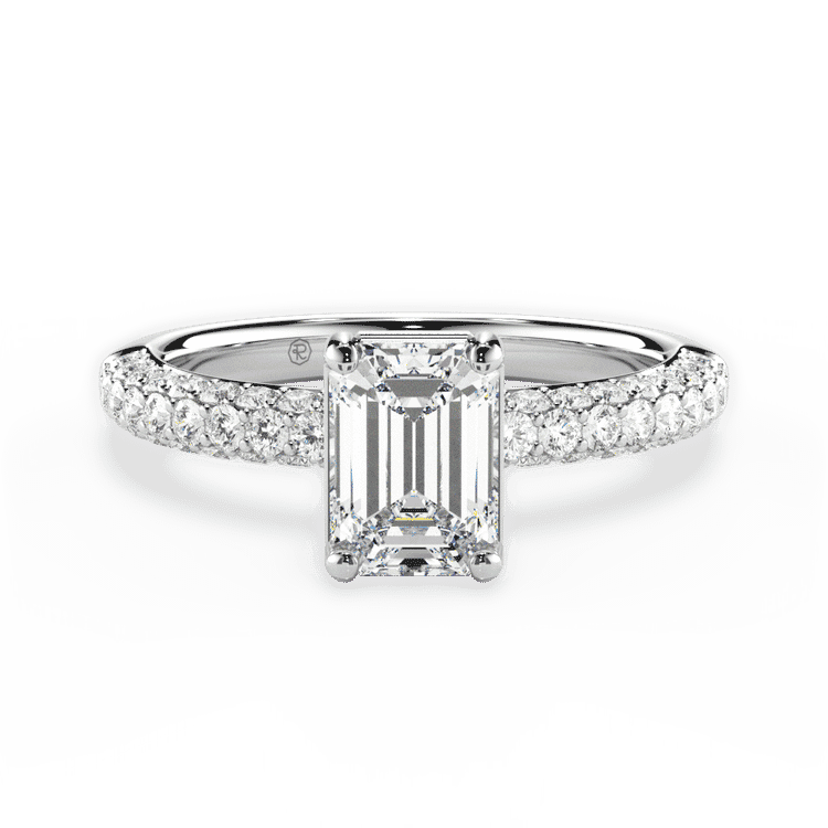 14kt White Gold/18kt White Gold/Platinum/emerald/top sku 1ECZ1340