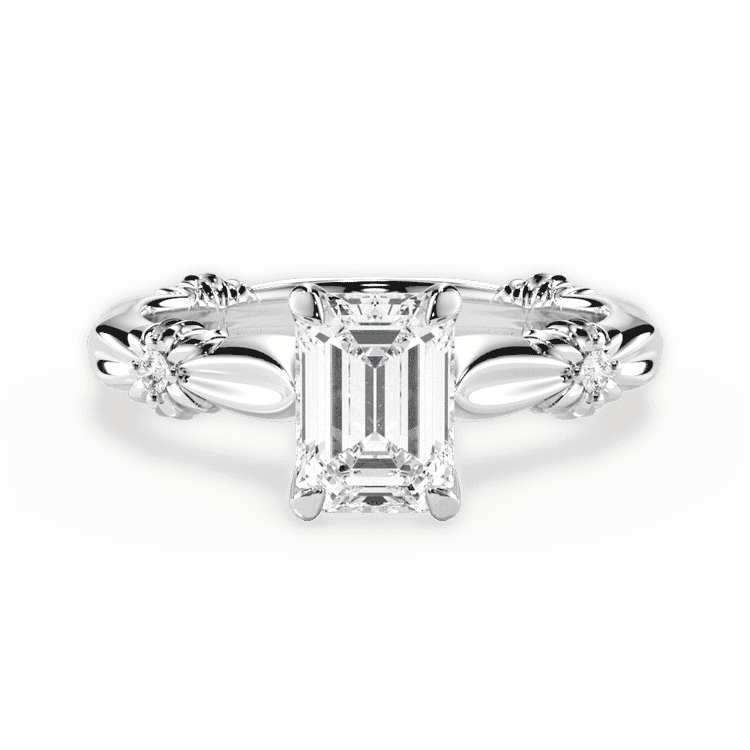 14kt White Gold/18kt White Gold/Platinum/emerald/top sku 1ECZ4754