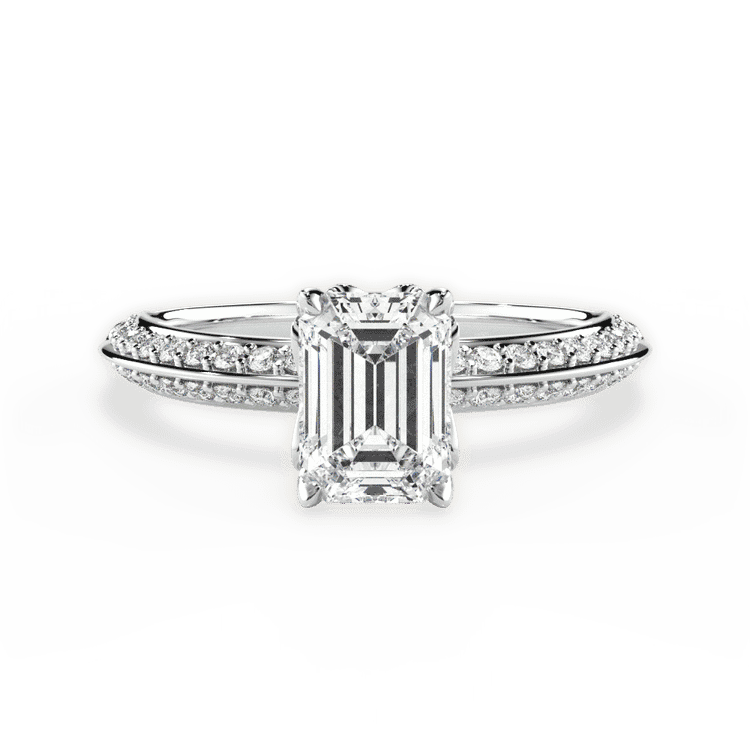 14kt White Gold/18kt White Gold/Platinum/emerald/top sku 1ECZ4770