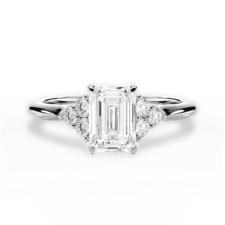 14kt White Gold/18kt White Gold/Platinum/emerald/top sku 1ECZ4705