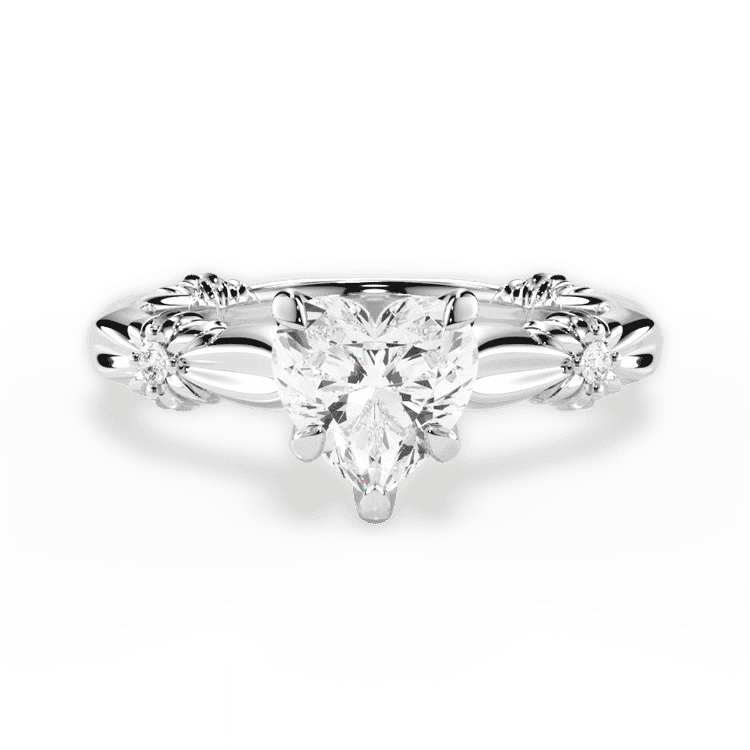 14kt White Gold/18kt White Gold/Platinum/heart/top sku 1HZ4754