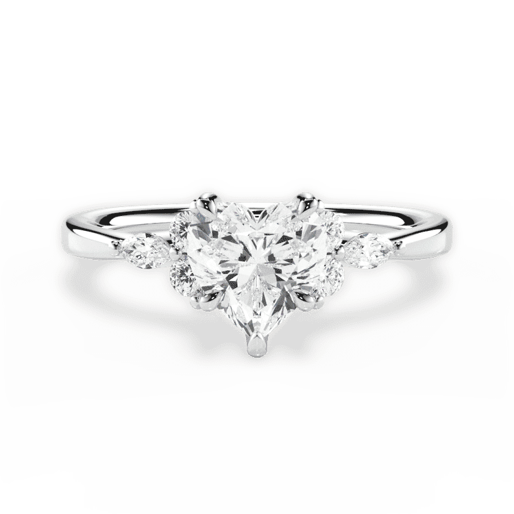 14kt White Gold/18kt White Gold/Platinum/heart/top sku 1HZ1405