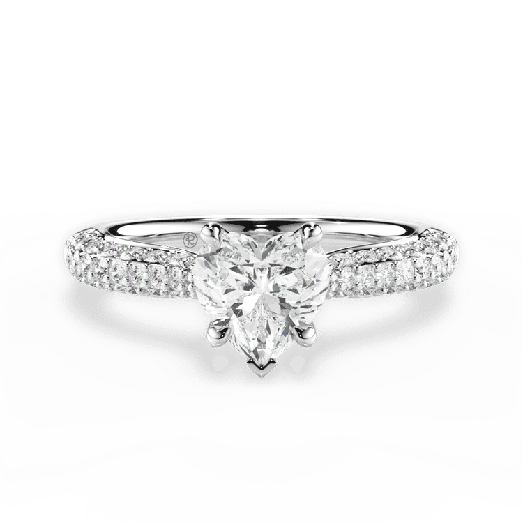 14kt White Gold/18kt White Gold/Platinum/heart/top sku 1HZ1350