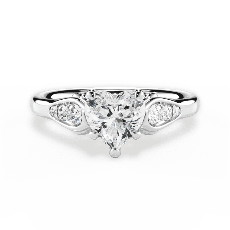 14kt White Gold/18kt White Gold/Platinum/heart/top sku 1HZ4757