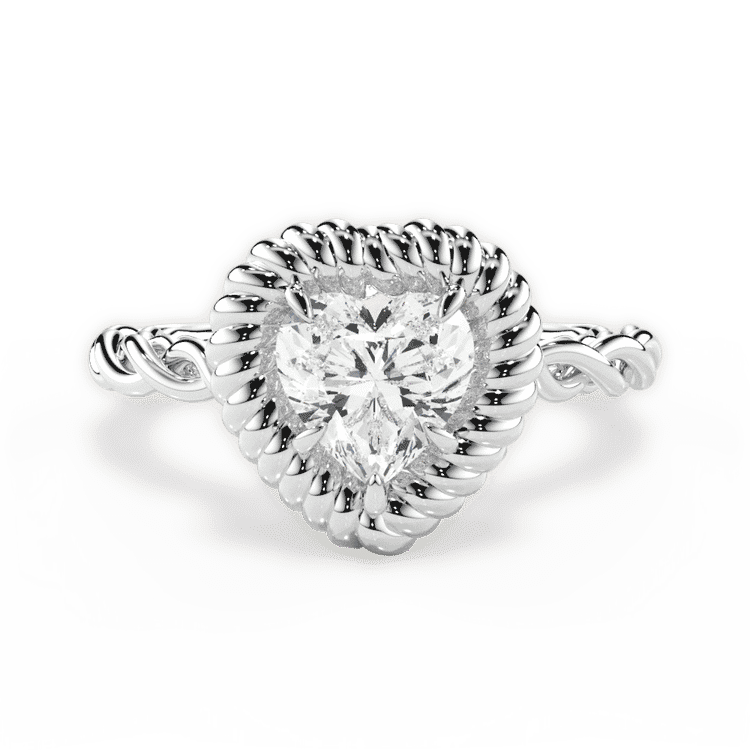 14kt White Gold/18kt White Gold/Platinum/heart/top sku 1HZ4766