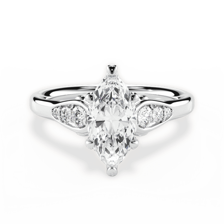 14kt White Gold/18kt White Gold/Platinum/marquise/top sku 1MZ4757