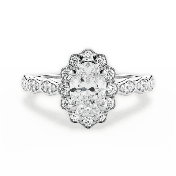 14kt White Gold/18kt White Gold/Platinum/oval/top sku 1OZ1504