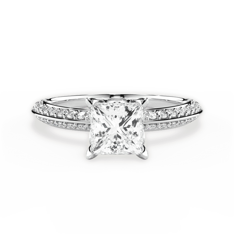 14kt White Gold/18kt White Gold/Platinum/princess/top sku 1PCZ4770