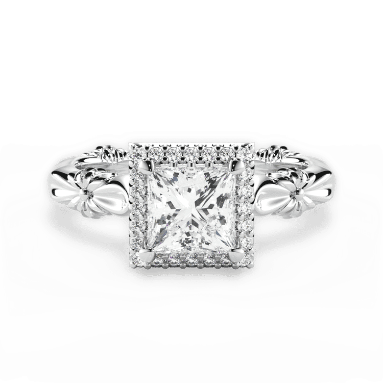 14kt White Gold/18kt White Gold/Platinum/princess/top sku 1PCZ4723