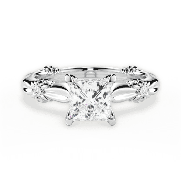 14kt White Gold/18kt White Gold/Platinum/princess/top sku 1PCZ4754