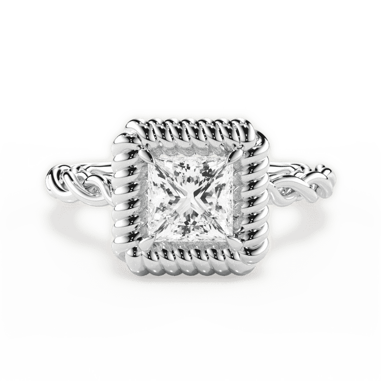 14kt White Gold/18kt White Gold/Platinum/princess/top sku 1PCZ4766