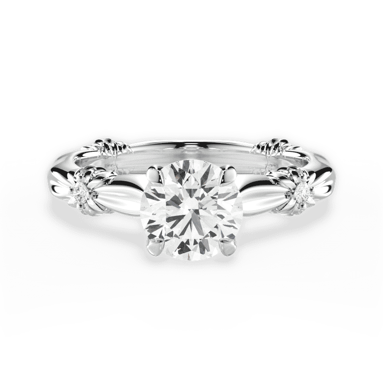 14kt White Gold/18kt White Gold/Platinum/round/top sku 1RZ4754