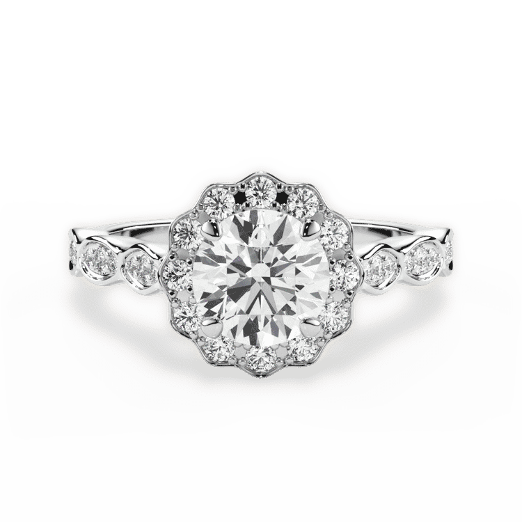 14kt White Gold/18kt White Gold/Platinum/round/top sku 1RZ1504