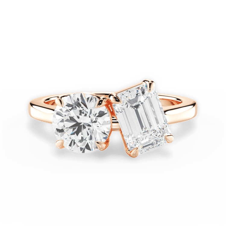 14kt Rose Gold/18kt Rose Gold/emerald/top sku 1RZ1003CEM