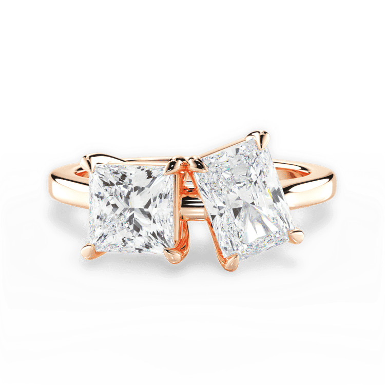 14kt Rose Gold/18kt Rose Gold/radiant/top sku 1PCZ1004CLDRA