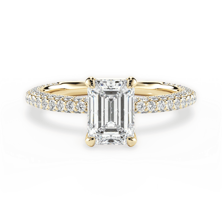 14kt Yellow Gold/18kt Yellow Gold/emerald/top sku 1ECZ1411