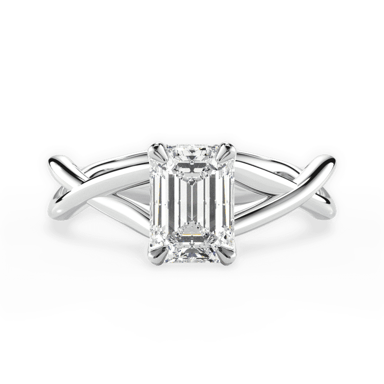 14kt White Gold/18kt White Gold/Platinum/emerald/top sku 1ECZ4706