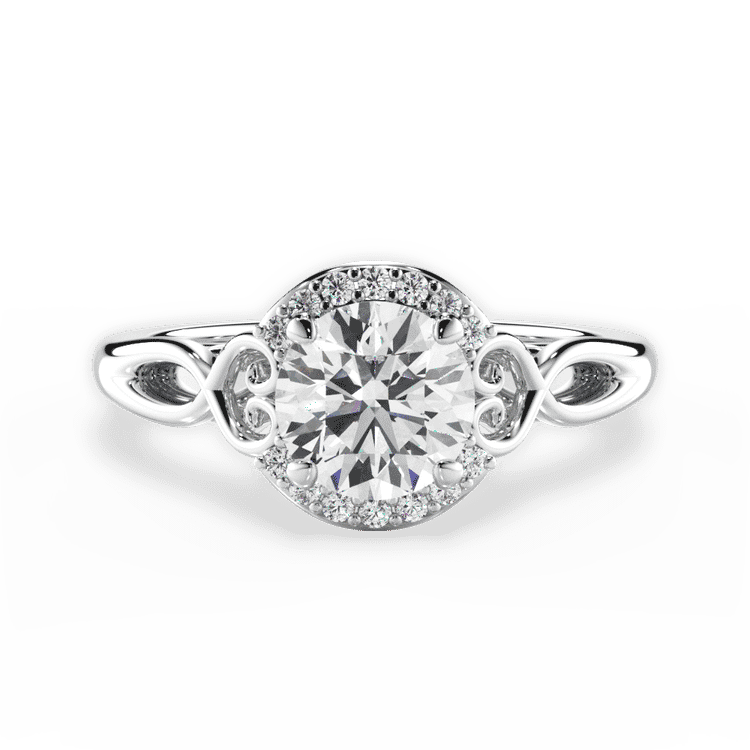 14kt White Gold/18kt White Gold/Platinum/round/top sku 1RZ4712