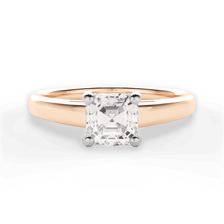 14kt Rose Gold/18kt Rose Gold/asscher/top sku 1ASZ7231
