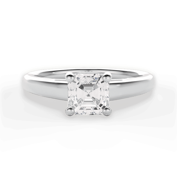 14kt White Gold/18kt White Gold/Platinum/asscher/top sku 1ASZ7231