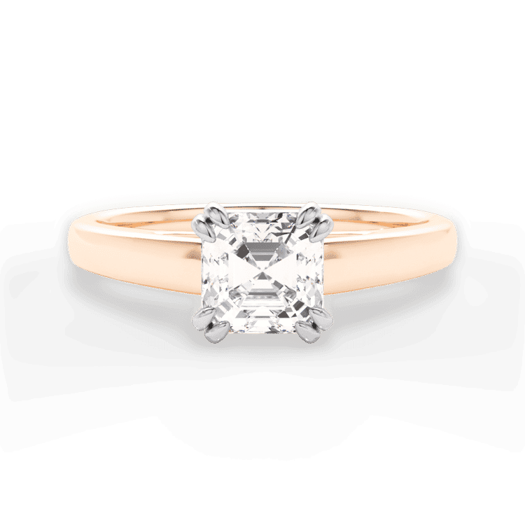14kt Rose Gold/18kt Rose Gold/asscher/top sku 1ASZ7232