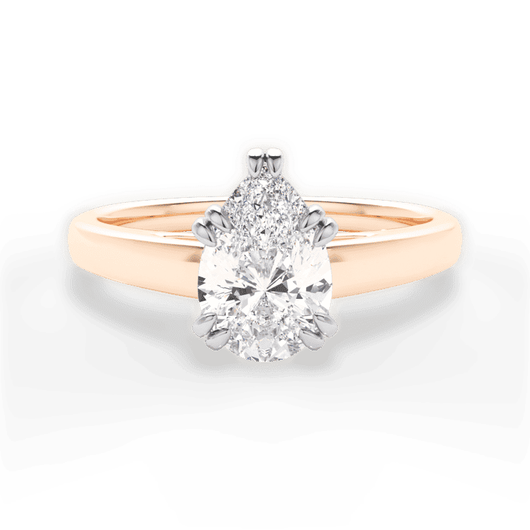 14kt Rose Gold/18kt Rose Gold/pear/top sku 1PZ7232