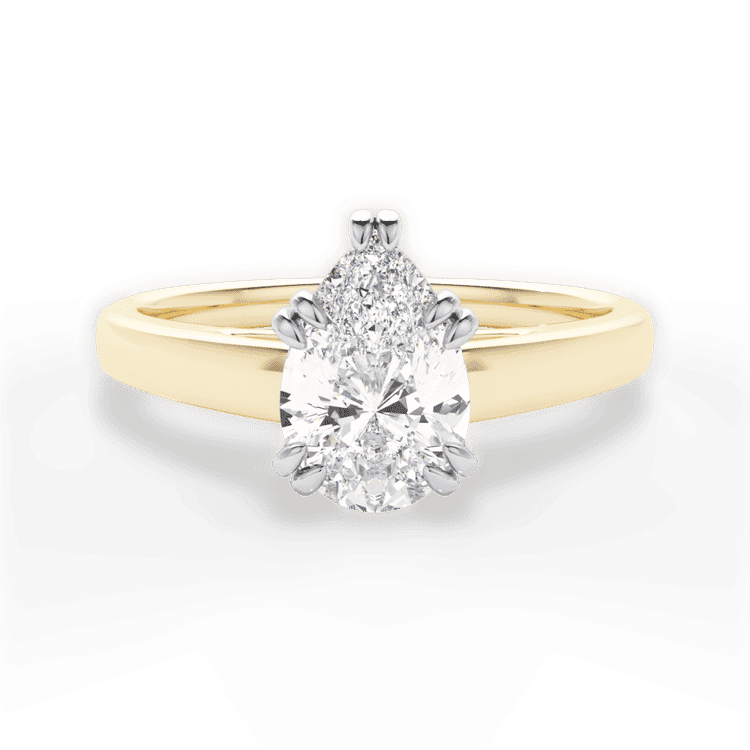 14kt Yellow Gold/18kt Yellow Gold/pear/top sku 1PZ7232