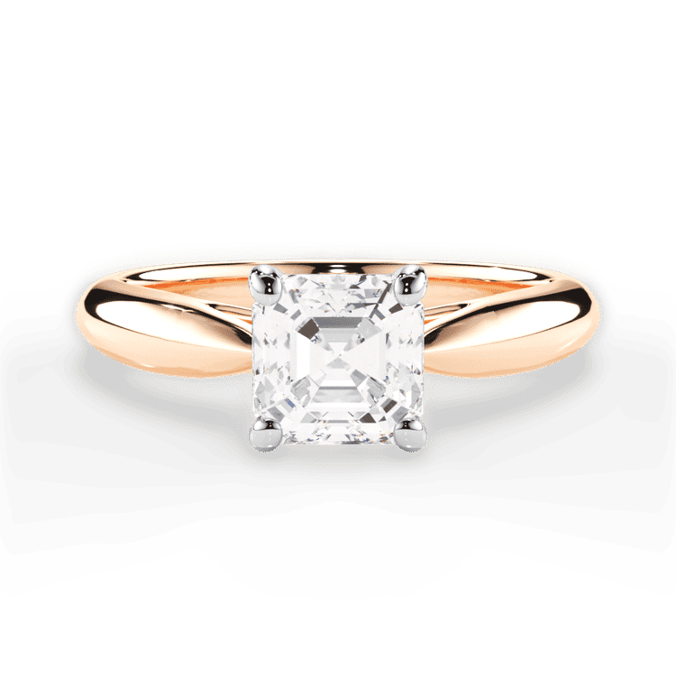 14kt Rose Gold/18kt Rose Gold/asscher/top sku 1ASZ7241