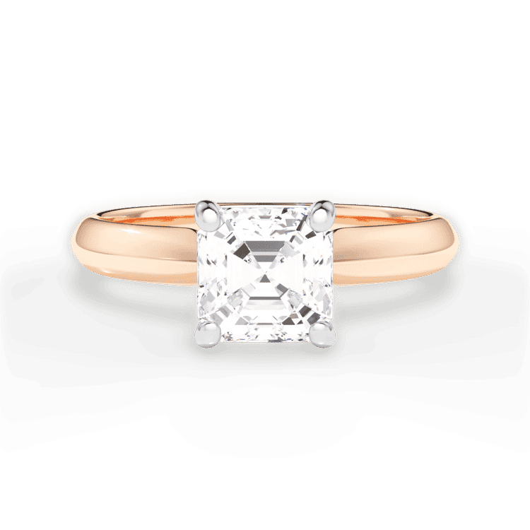 14kt Rose Gold/18kt Rose Gold/asscher/top sku 1ASZ7261
