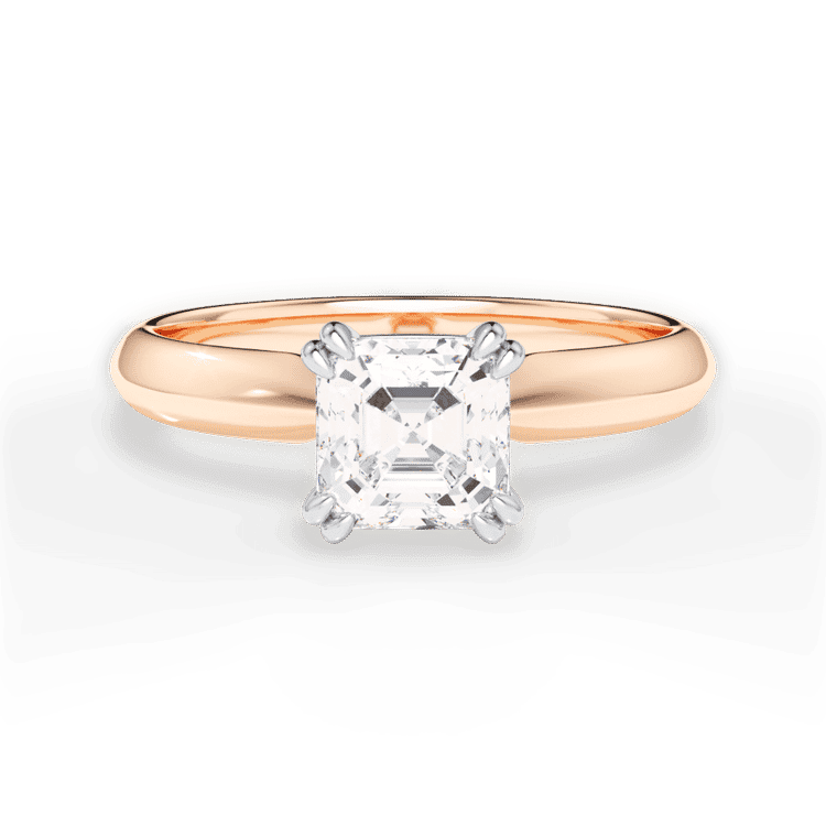 14kt Rose Gold/18kt Rose Gold/asscher/top sku 1ASZ7262