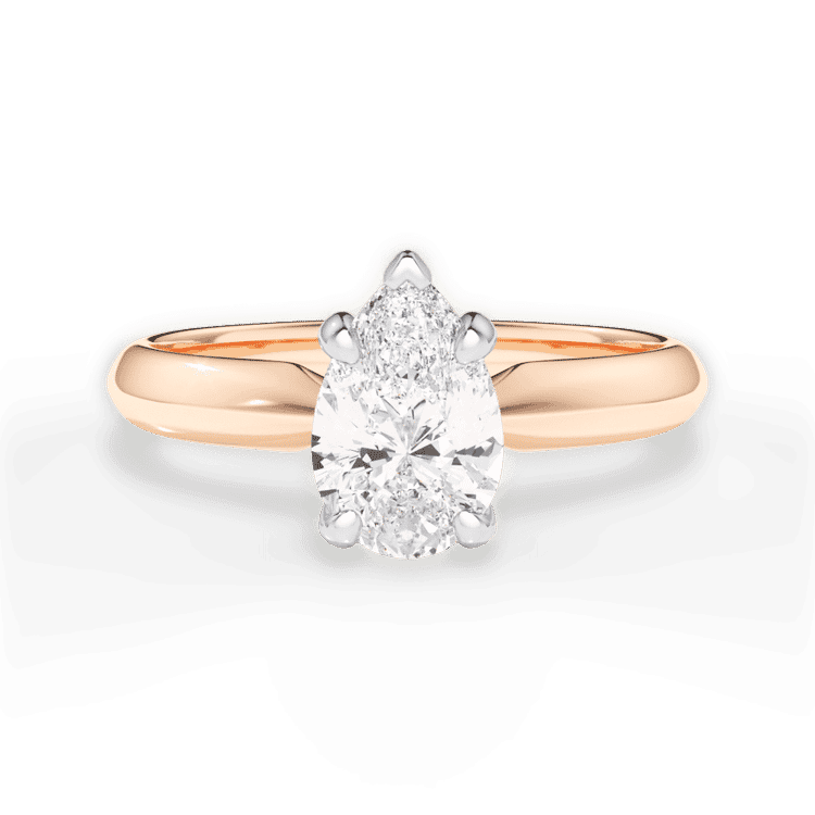 14kt Rose Gold/18kt Rose Gold/pear/top sku 1PZ7264
