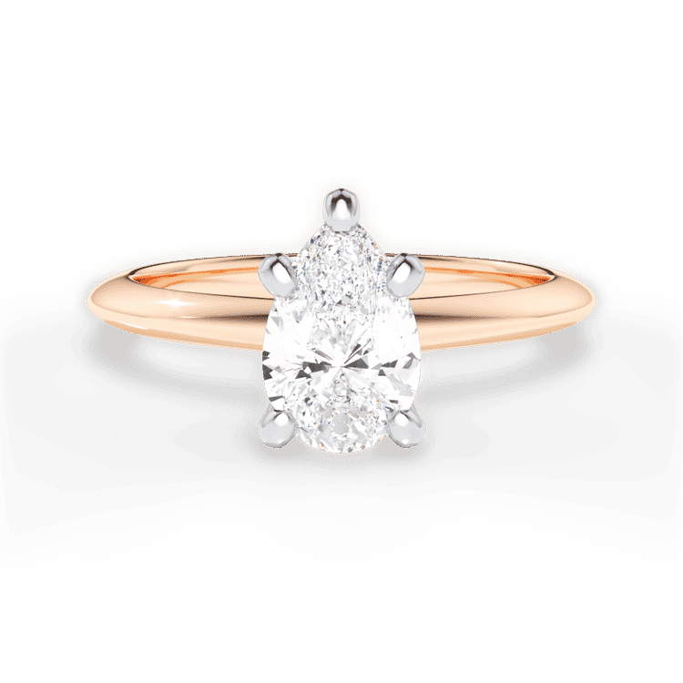 14kt Rose Gold/18kt Rose Gold/pear/top sku 1PZ7286