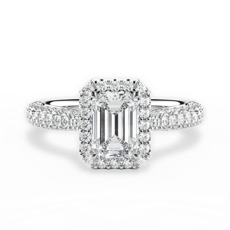 14kt White Gold/18kt White Gold/Platinum/emerald/top sku 1ECZ1349