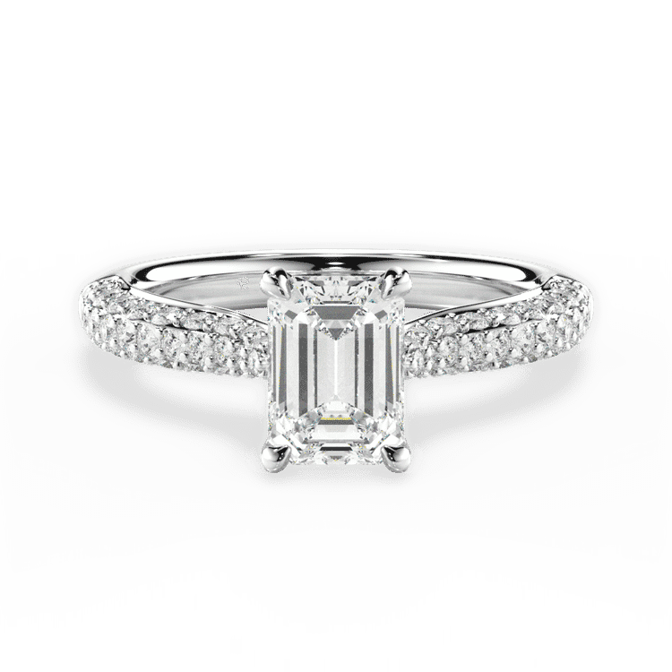 14kt White Gold/18kt White Gold/Platinum/emerald/top sku 1ECZ1350