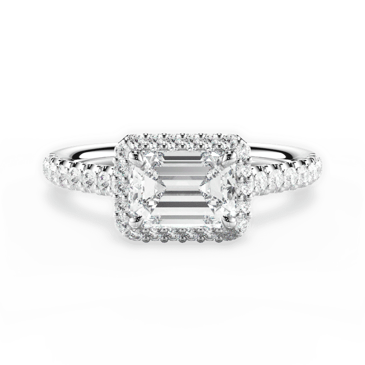 14kt White Gold/18kt White Gold/Platinum/emerald/top sku 1ECZ1363